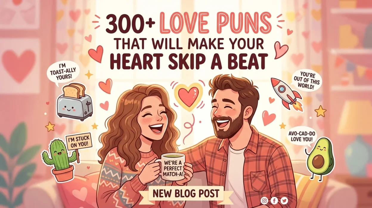 300+ Love Puns That Will Make Your Heart Skip a Beat