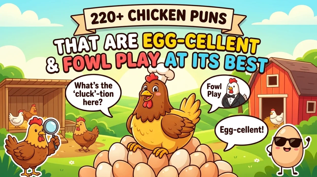 220+ Chicken Puns That Are Egg-Cellent & Fowl Play at Its Best