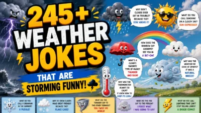 245+ Weather Jokes That Are Storming Funny ⛈️