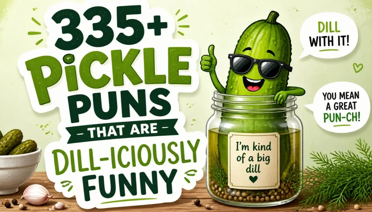 335+ Pickle Puns That Are Dill-iciously Funny 🥒