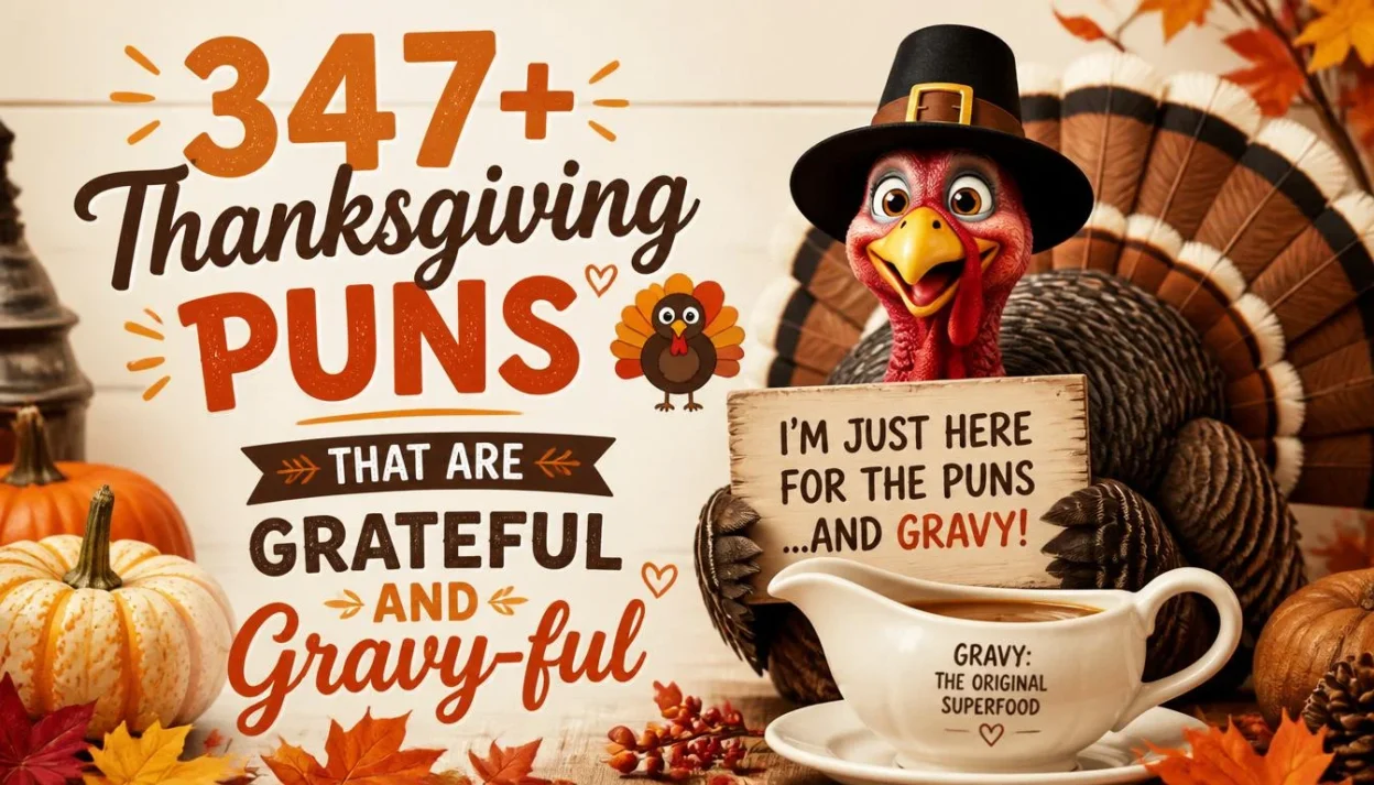 347+ Thanksgiving Puns That Are Grateful and Gravy-ful 🦃