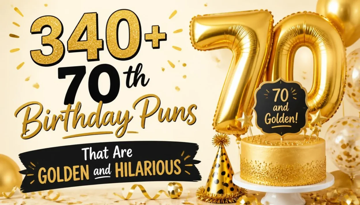 340+ 70th Birthday Puns That Are Golden and Hilarious 🎂